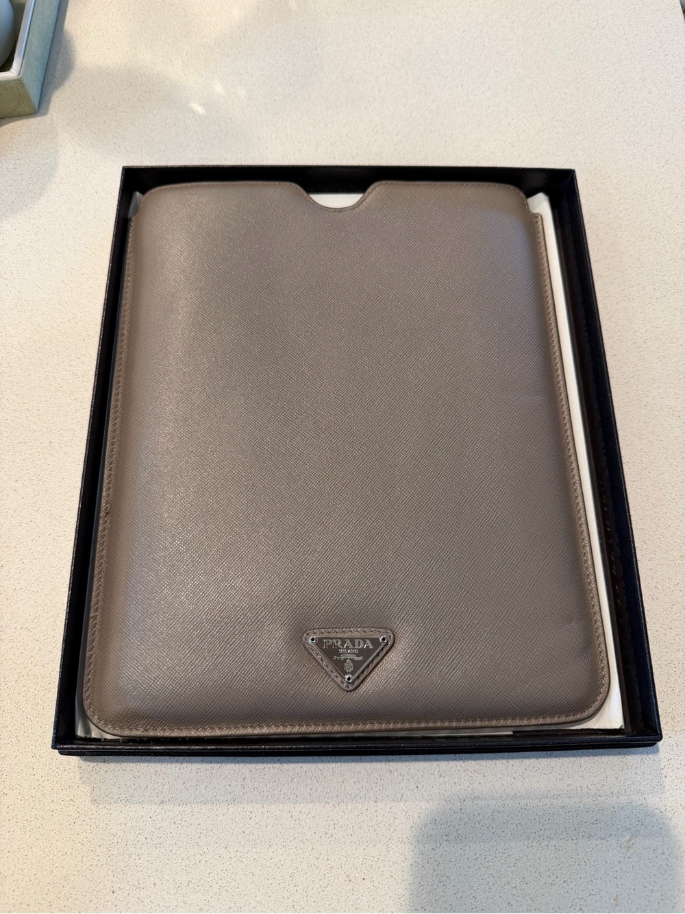 PRADA iPad Mini Case Taupe NWT